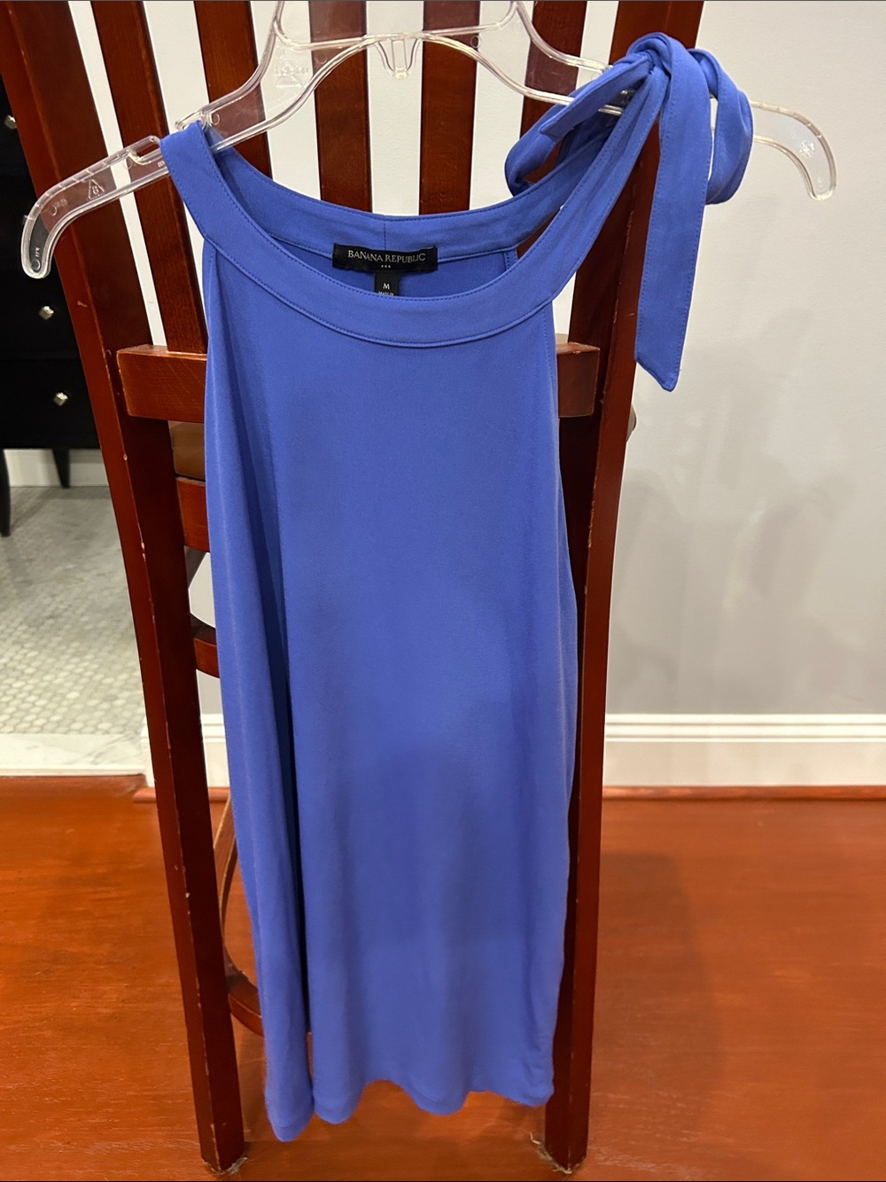 Banana Republic Royal Blue One-Shoulder Tie Tank